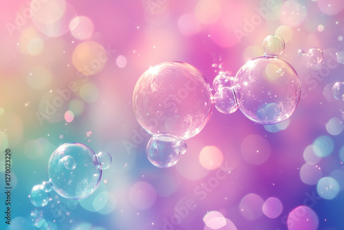 Abstract background with overlapping circles and swirls in pastel colors.