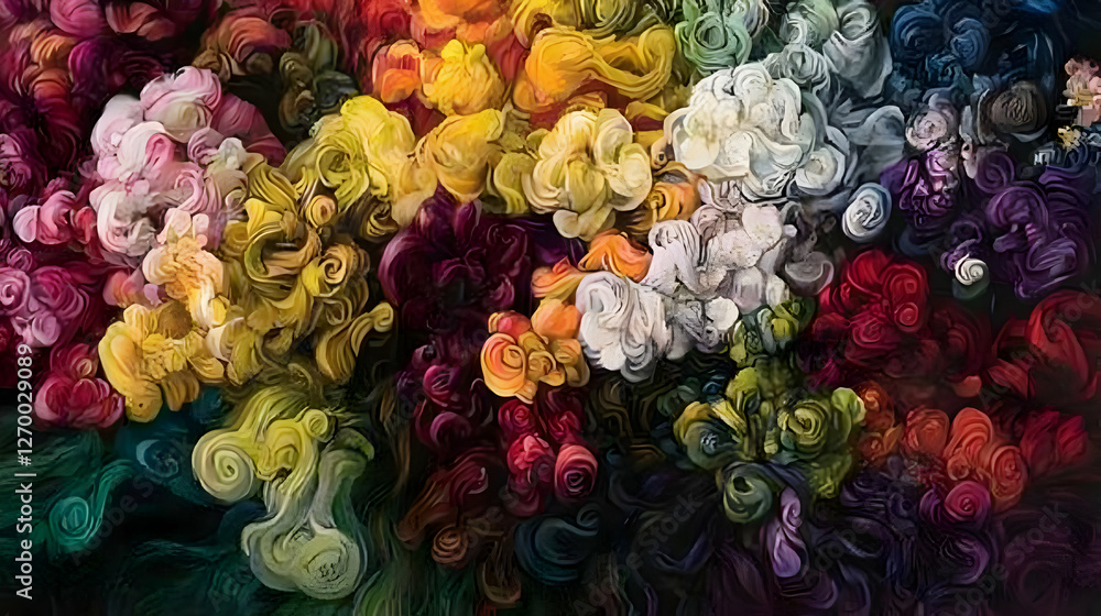 Colorful swirling paint textures in studio, abstract art background for design Colorful swirling paint textures in studio, abstract art background for design