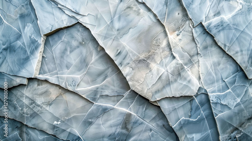 Wallpaper Mural Beautiful blue and gray marble texture with intricate patterns and lines, showcasing natural stone formations and polished finish Torontodigital.ca