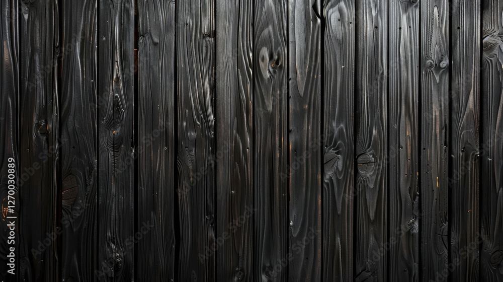 Dark wooden texture with vertical planks, showcasing natural grain and knots. surface has glossy finish, adding depth and elegance to design Dark wooden texture with vertical planks, showcasing natural grain and knots. surface has glossy finish, adding depth and elegance to design