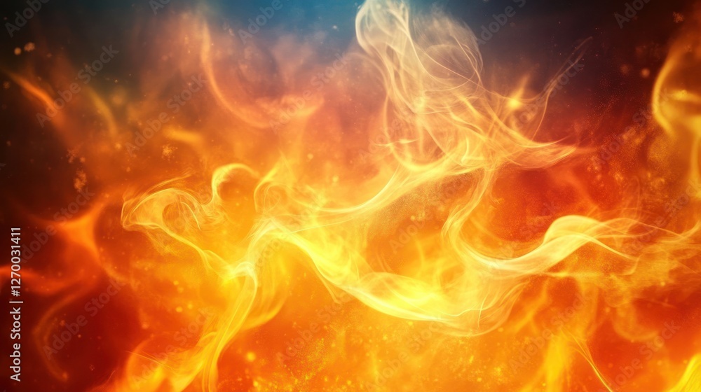 Abstract fiery background with dynamic flames and smoky textures effect Abstract fiery background with dynamic flames and smoky textures effect