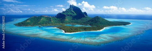 Breathtaking Aerial View of Moorea Island, French Polynesia: A Tropical Paradise