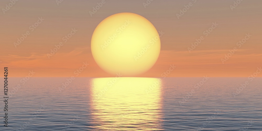 Summer sunset tranquility over serene lake with bright orange and pink shades shimmering on water surface fostering a sense of calm. Summer sunset tranquility over serene lake with bright orange and pink shades shimmering on water surface fostering a sense of calm.