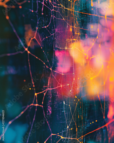 WTO logo transforms into a vibrant neural pathway map illustrating connectivity photo