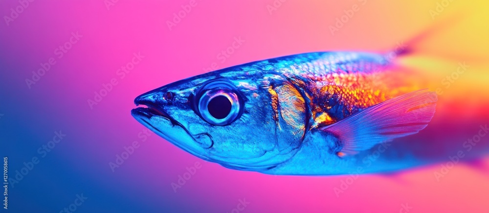 Fototapeta premium Vibrant Fish Portrait: A Mesmerizing Display of Color and Aquatic Beauty