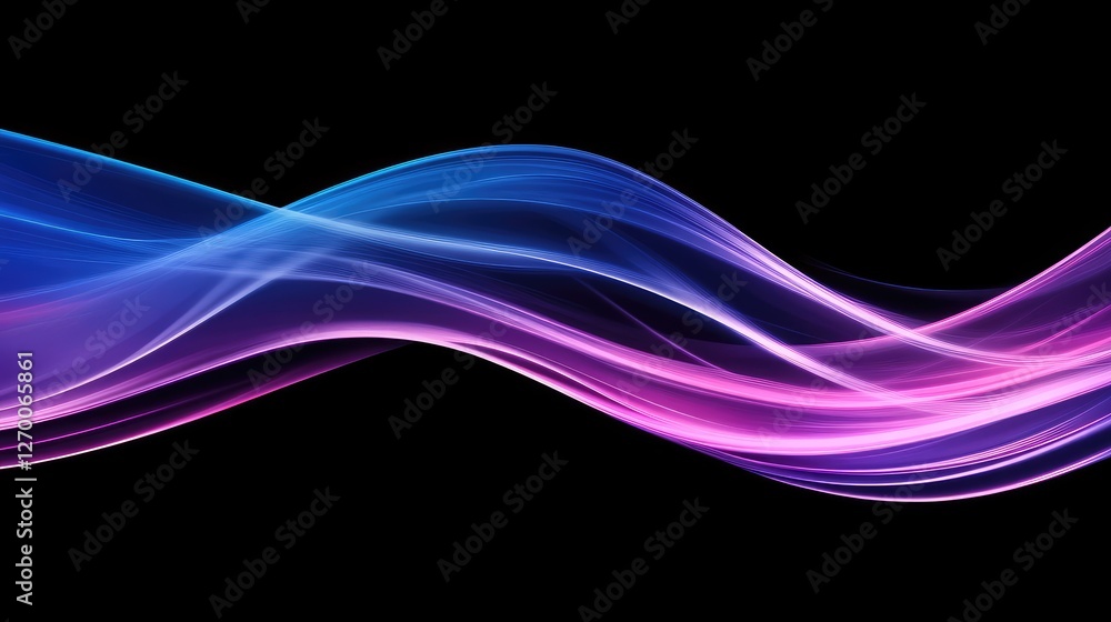 Vibrant flowing neon light waves in pink and blue, forming a sleek abstract background. Vibrant flowing neon light waves in pink and blue, forming a sleek abstract background.