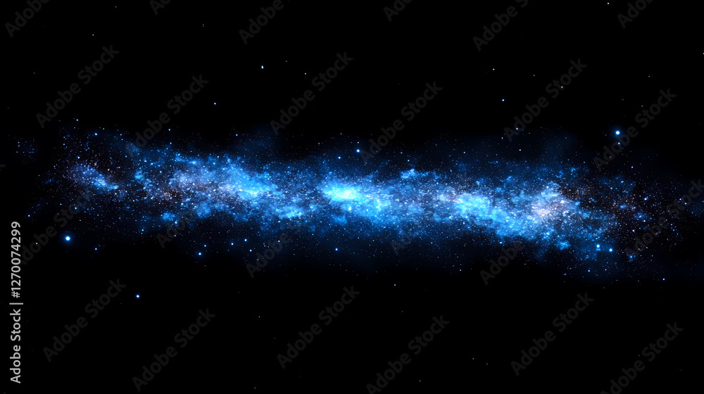 Obraz premium Mystical Nebula: A Celestial Light Band in Deep Space