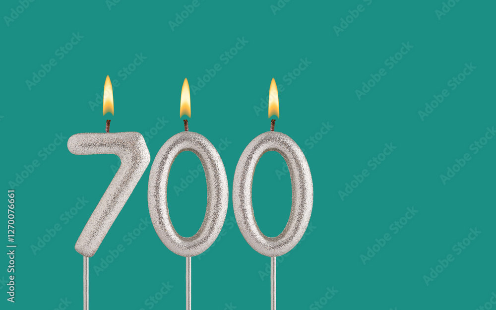 Number of followers or likes - Candle number 700. Number of followers or likes - Candle number 700.
