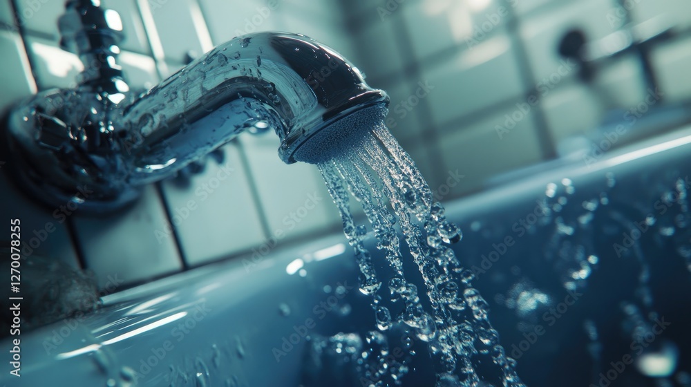 Water leaking from a pipe joint in an apartment bathroom, emphasizing the importance of fixing plumbing issues to prevent further damage. Water leaking from a pipe joint in an apartment bathroom, emphasizing the importance of fixing plumbing issues to prevent further damage.