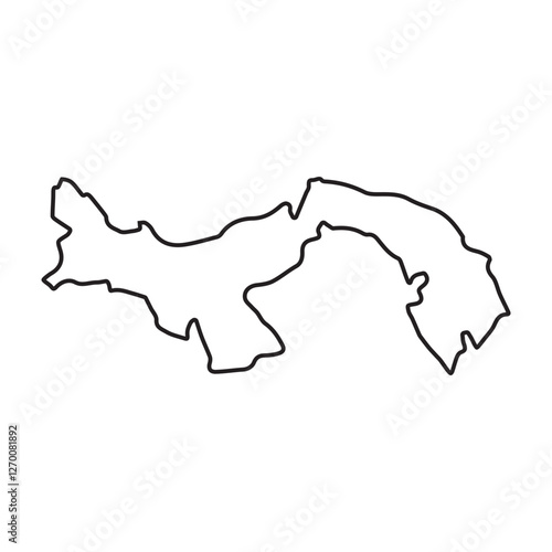 map of Panama line icon