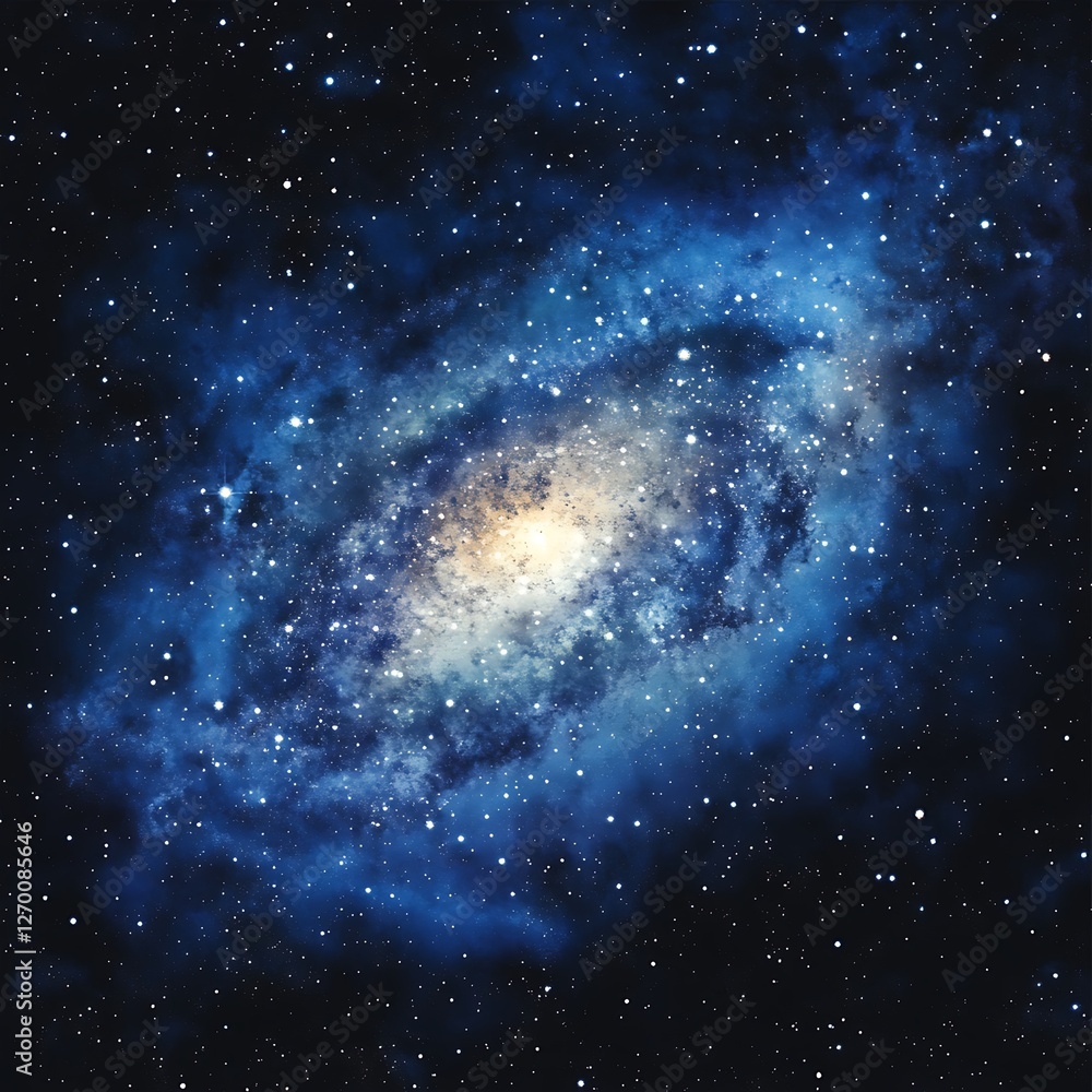 Fototapeta premium Spiral Galaxy in Deep Space. Possible use Astronomy educational material
