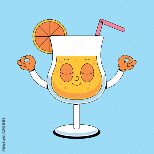 Cartoon orange juice 