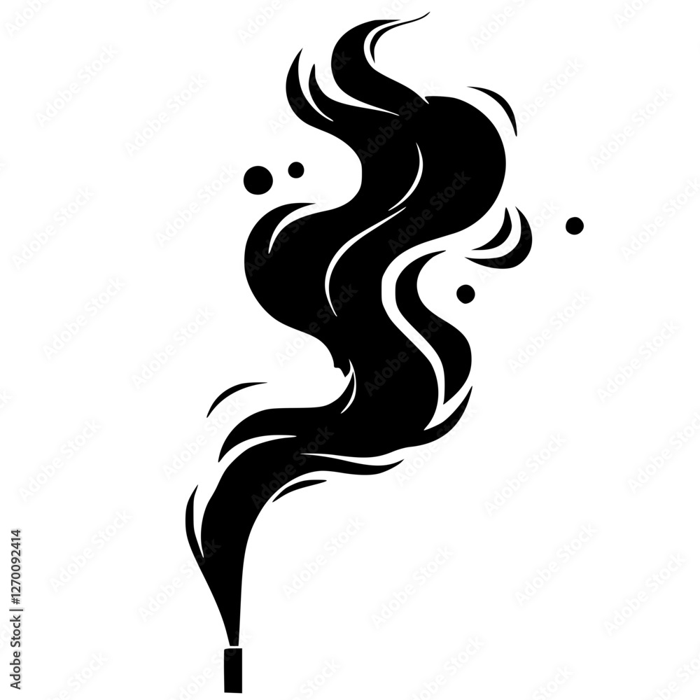 Smoke flare silhouette Smoke flare silhouette
