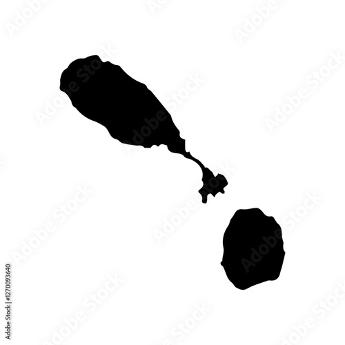 map of Saint Kitts and Nevis glyph icon