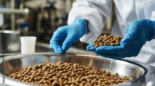 Wallpaper Mural Pet Food Quality Control In A Lab Setting. Ensuring Nutrition And Safety For Animal Health, Maintaining High Manufacturing Standards. Torontodigital.ca