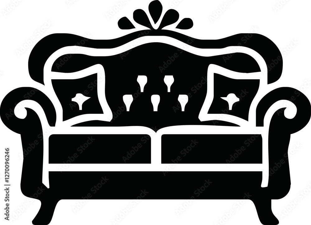 Sofa icon vector illustration. sofa sign and symbol. furniture icon Sofa icon vector illustration. sofa sign and symbol. furniture icon