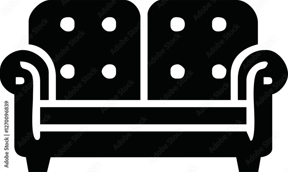Sofa icon vector illustration. sofa sign and symbol. furniture icon Sofa icon vector illustration. sofa sign and symbol. furniture icon