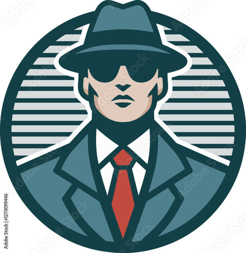 The gangster mafia mascot logo design art