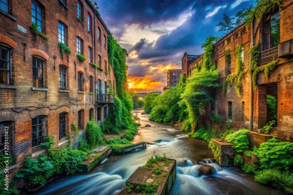Ruins and industrial relics frame a river scene; urban exploration reveals beauty in decay. Ruins and industrial relics frame a river scene; urban exploration reveals beauty in decay.
