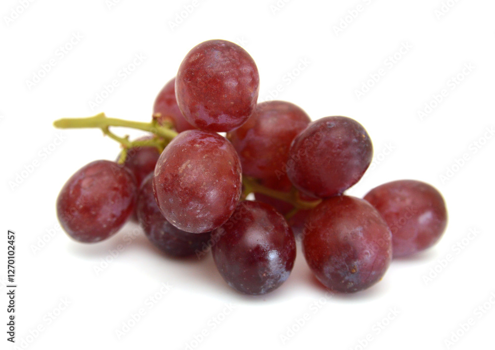 Bunch of red grapes Isolated on white background. Bunch of red grapes Isolated on white background.
