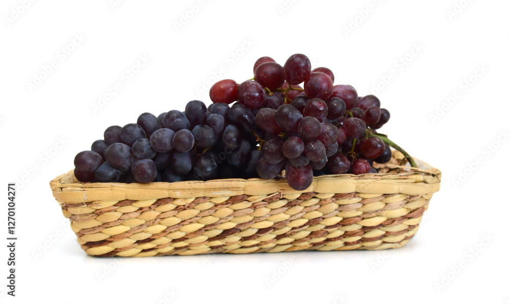 Bunch of red grapes Isolated on white background. Bunch of red grapes Isolated on white background.