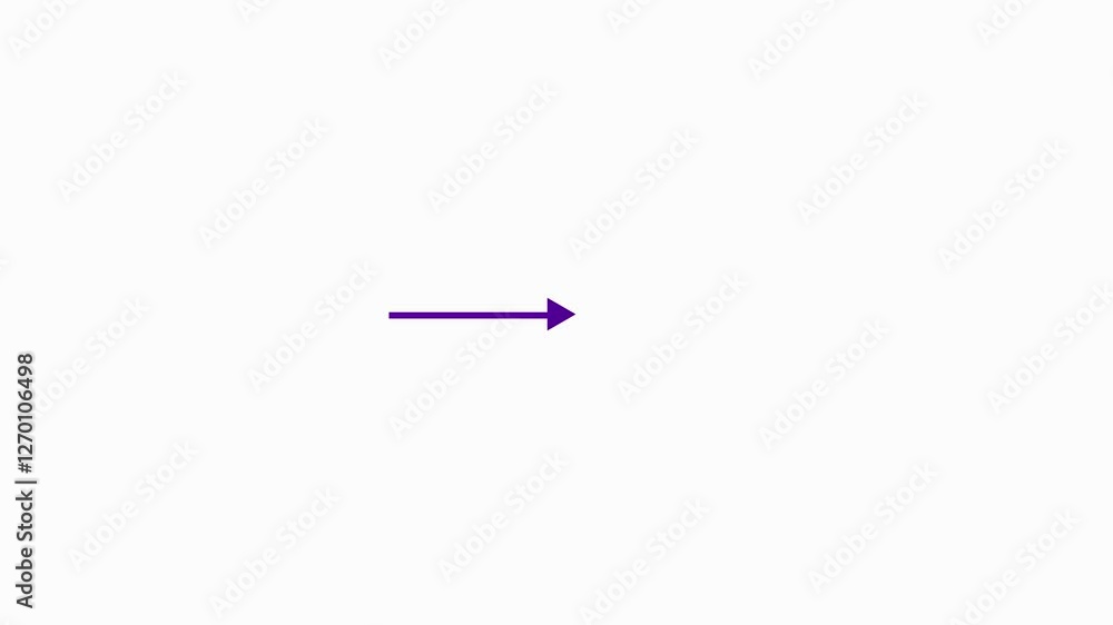 Right-directional line pointing purple arrow loop signboard animation. Animated digital directional arrows for white background 4k animation. Right-directional line pointing purple arrow loop signboard animation. Animated digital directional arrows for white background 4k animation.
