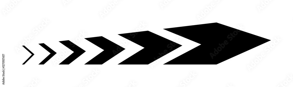 Arrow icon. Sideways arrow icon striped direction sign vector Arrow icon. Sideways arrow icon striped direction sign vector