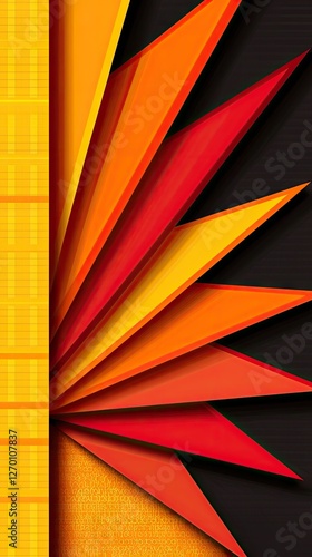 Abstract geometric shapes, vibrant colors, design elements, background graphic, digital art photo