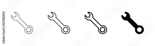 wrench icon vector isolated on white background. Wrench vector icon. Spanner symbol