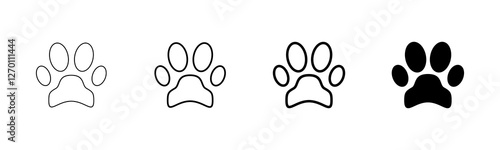 Paw icon vector isolated on white background. Paw Print icon