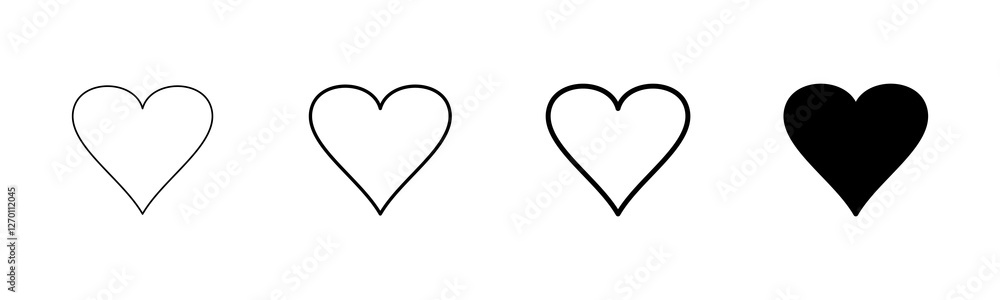 Heart icon vector isolated on white background. Heart vector icon. Like icon vector. Love Heart icon vector isolated on white background. Heart vector icon. Like icon vector. Love