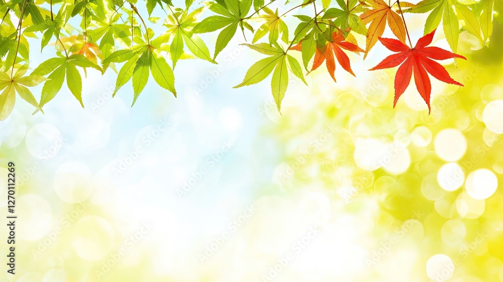 Autumn leaves against a bokeh background, for nature desktop use Autumn leaves against a bokeh background, for nature desktop use
