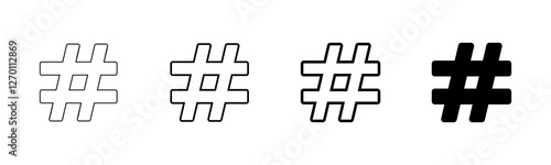 Hashtag icon vector isolated on white background. hashtag vector icon