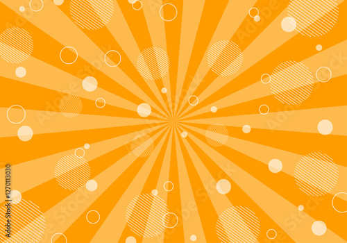 背景素材　ポップな放射線状の背景