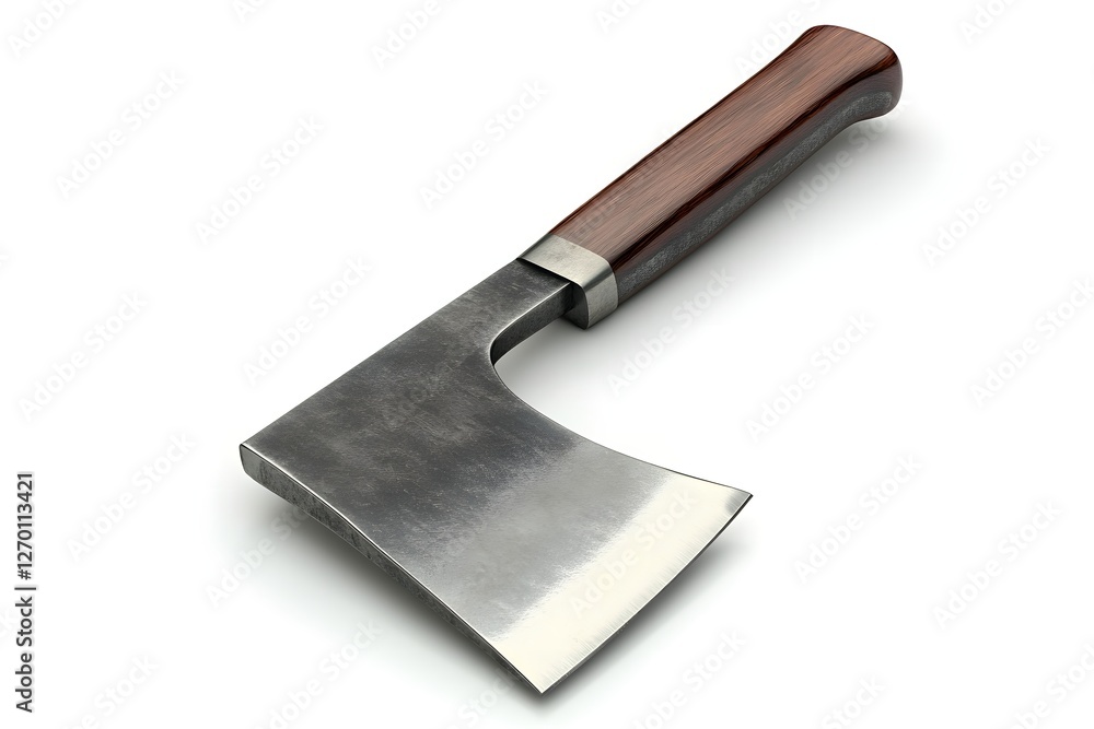 Stainless Steel Meat Cleaver Isolated on White Stainless Steel Meat Cleaver Isolated on White