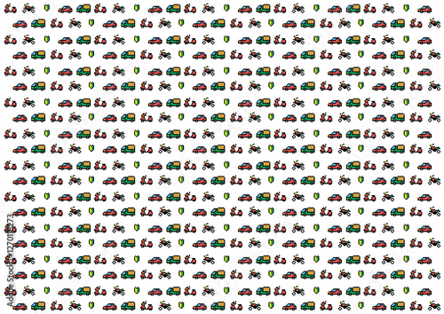 かわいいドット絵の乗り物、若葉マークの壁紙2
