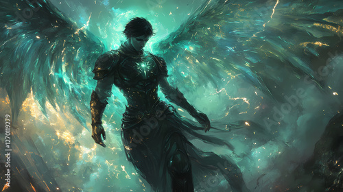 Secular angel. Temporal Warlocks. Illustration
