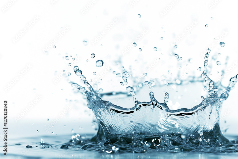 Closed up water splash against a white background. Closed up water splash against a white background.