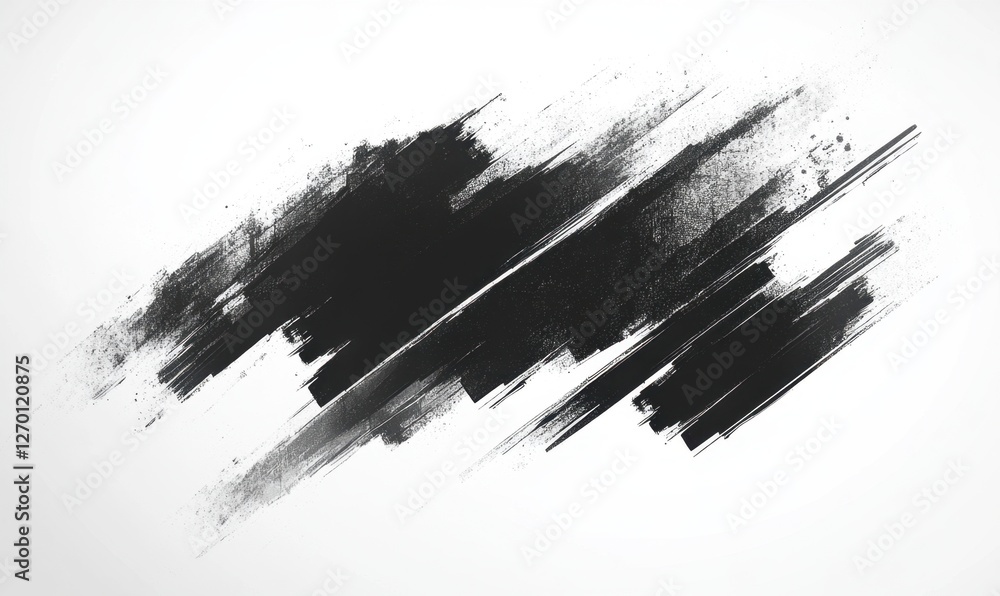 Abstract black and white brush strokes creating a dynamic artistic background effect Abstract black and white brush strokes creating a dynamic artistic background effect