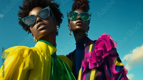 Spring flowers with women's fashion creativity, magazine style