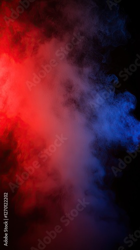 Red and blue smoke abstract background (3) photo