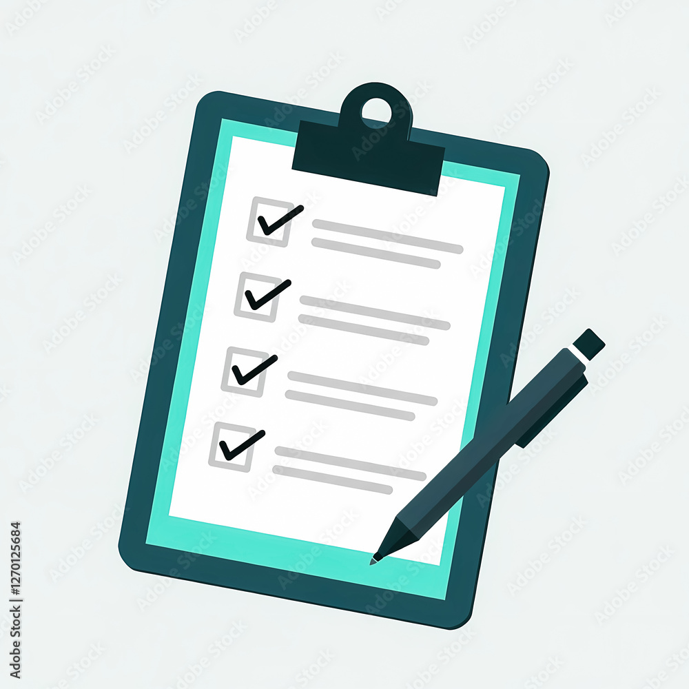 checklist on a clipboard with a pen representing task management and organization checklist on a clipboard with a pen representing task management and organization