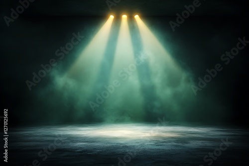 Dramatic atmosphere in visual art low-angle stage lights inspire theatrical performances