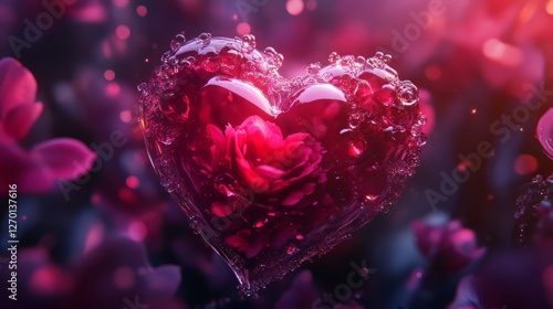 Rose Heart in dreamy bokeh. Love is here.