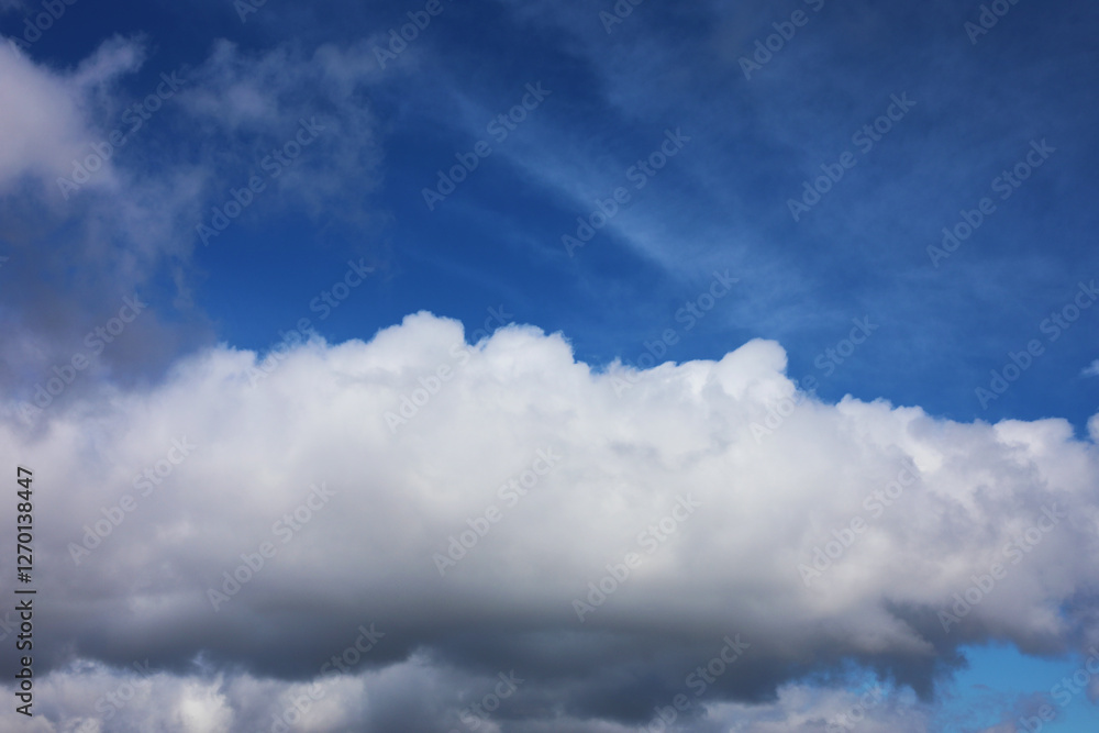Blue sky with white fluffy clouds Blue sky with white fluffy clouds