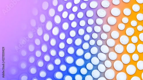Abstract Pattern of Colorful Circles on a Gradient Background