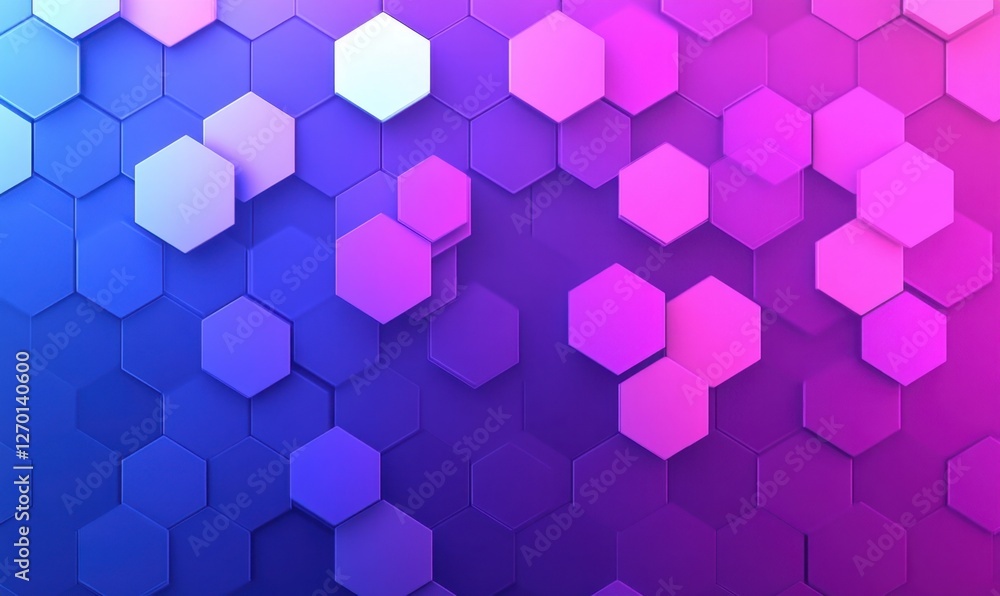 Abstract geometric pattern of hexagons in vibrant blue and pink hues, ideal for backgrounds Abstract geometric pattern of hexagons in vibrant blue and pink hues, ideal for backgrounds