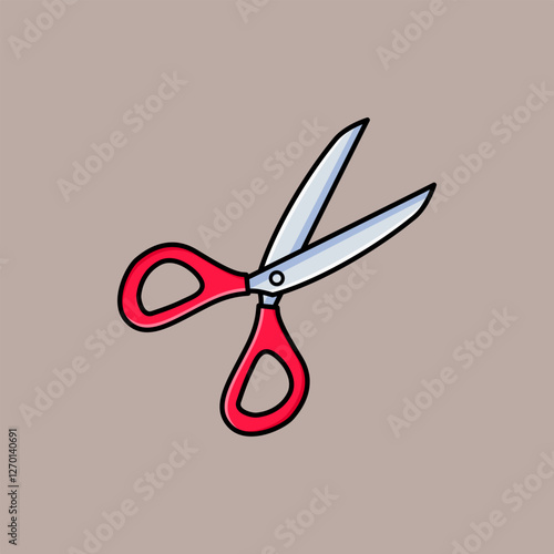 Vector illustration of a scissors