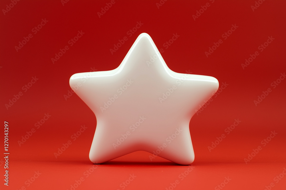 White Star Isolated Color Background White Star Isolated Color Background