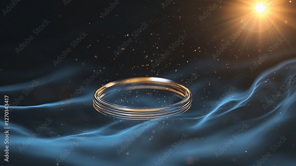 Futuristic Golden Ring Abstract 3D Render Innovation Technology Speed Energy Light M Futuristic Golden Ring Abstract 3D Render Innovation Technology Speed Energy Light M